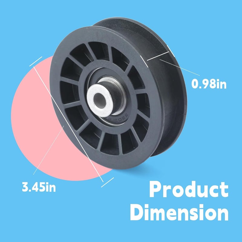GLOXTED 539110311 & 539110411 Drive Idler Pulley and Belt Kit Replacement for Husqvarna Z254F Lawn Mower, Replace 607163 14259 12400 - Image 2